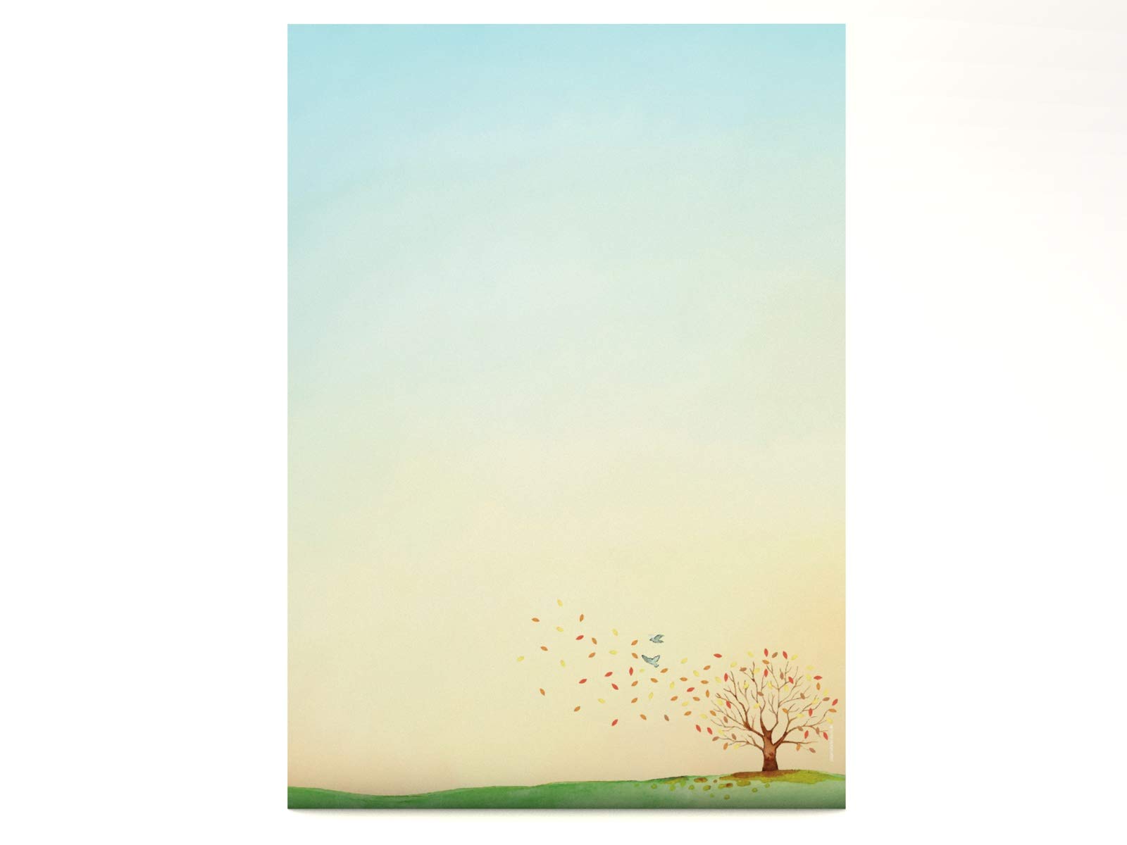 Writing Paper | Autumn Watercolour | 20 Sheets Autumn Design Paper DIN A4