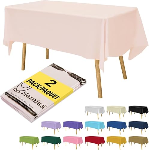 Miniatura 54 de Mantel desechable de alta calidad, paquete de 12, manteles de 54 x 108 pulgadas para fiestas, manteles decorativos para mesas rectangulares, mantel