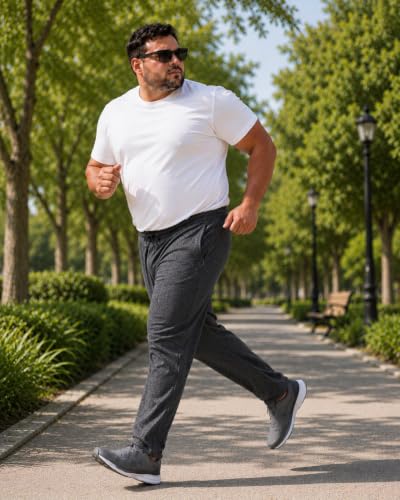 Image of KART BLACK Plus Size Track Pants for Men | Plain Track Pant | Casual Fit Comfortable Track Pant (Pack of 1)