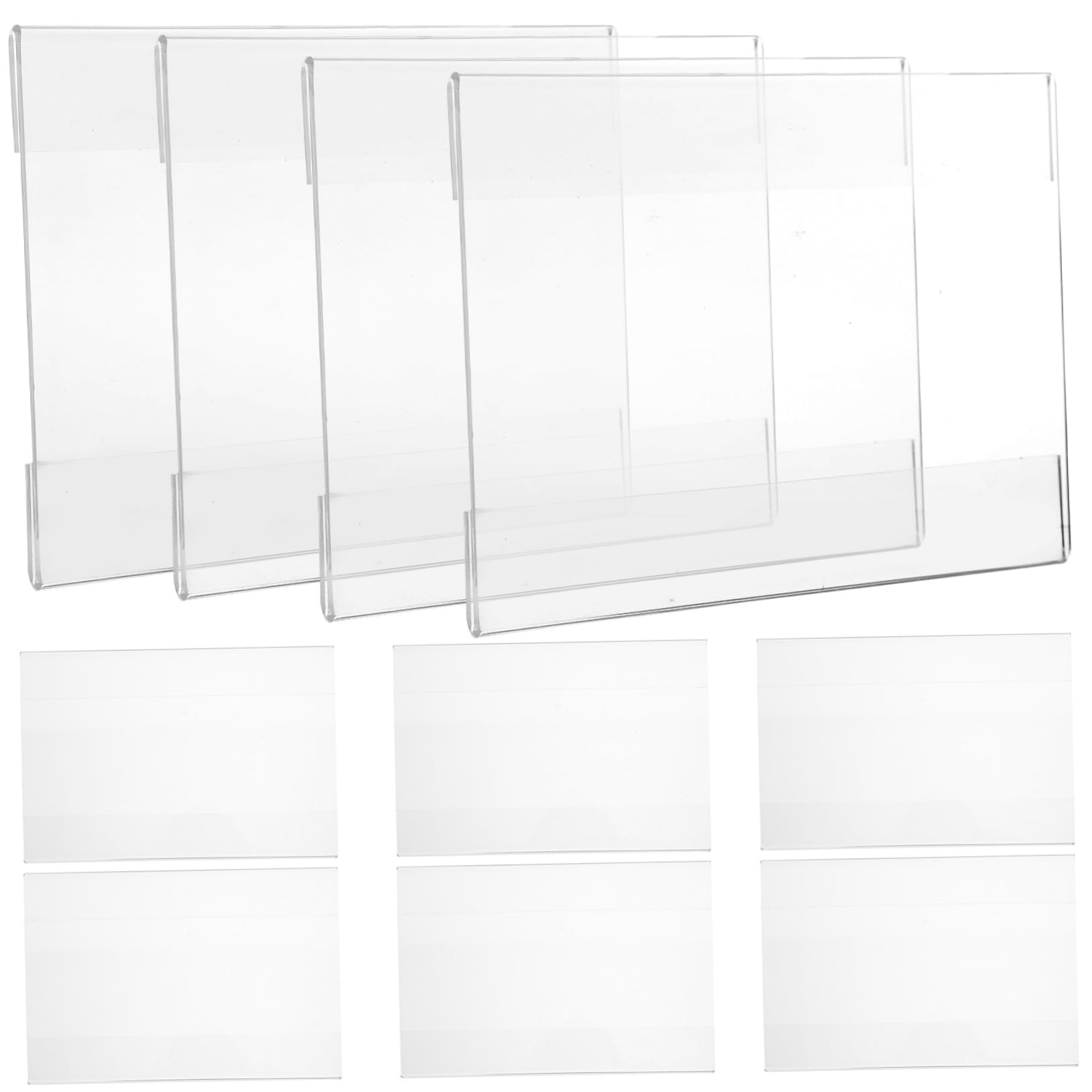 Preisschild-Halter aus Acryl, Weiß, einfache Entfernung für Restaurants und Büros, perfekt für nized Produktdisplays und Signa-Lösungen, 10 Stück