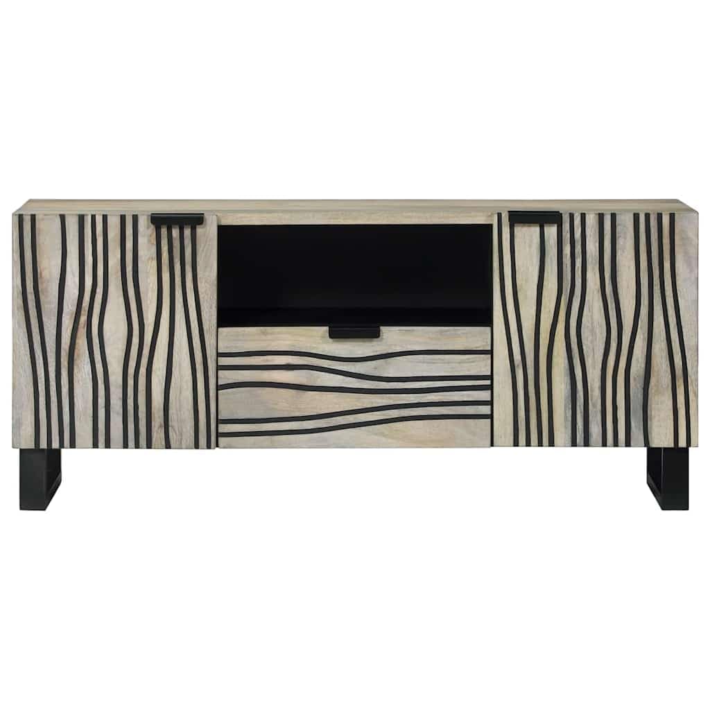 TV-Einheit mit Schubladen, Weiß, 105x33x46 cm, Holzwerkstoff, Hängend, Modernes Media Center für Wohnzimmer und Schlafzimmer