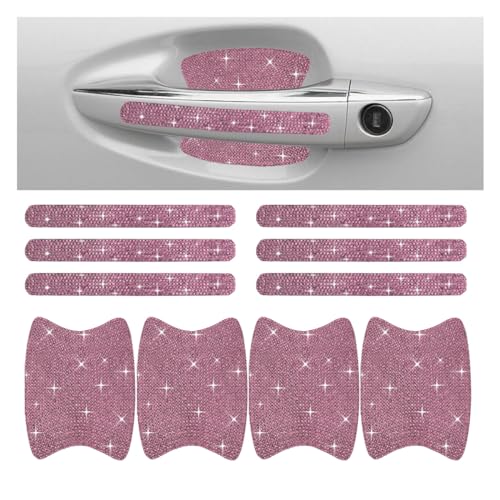 JOYCOURT 10PCS Bling Car Door Handle Anti-Scratch Sticker White | Universal Car Door Handle Cup Protective Cover Adhesive Door Bowl Sticker Shiny Rhinestone Auto Decor Accessories for Women product thumbnail 17