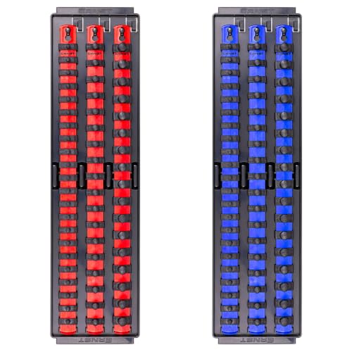 Ernst Manufacturing 2‑Pack Socket Boss with 18 Rails (Red & Blue)