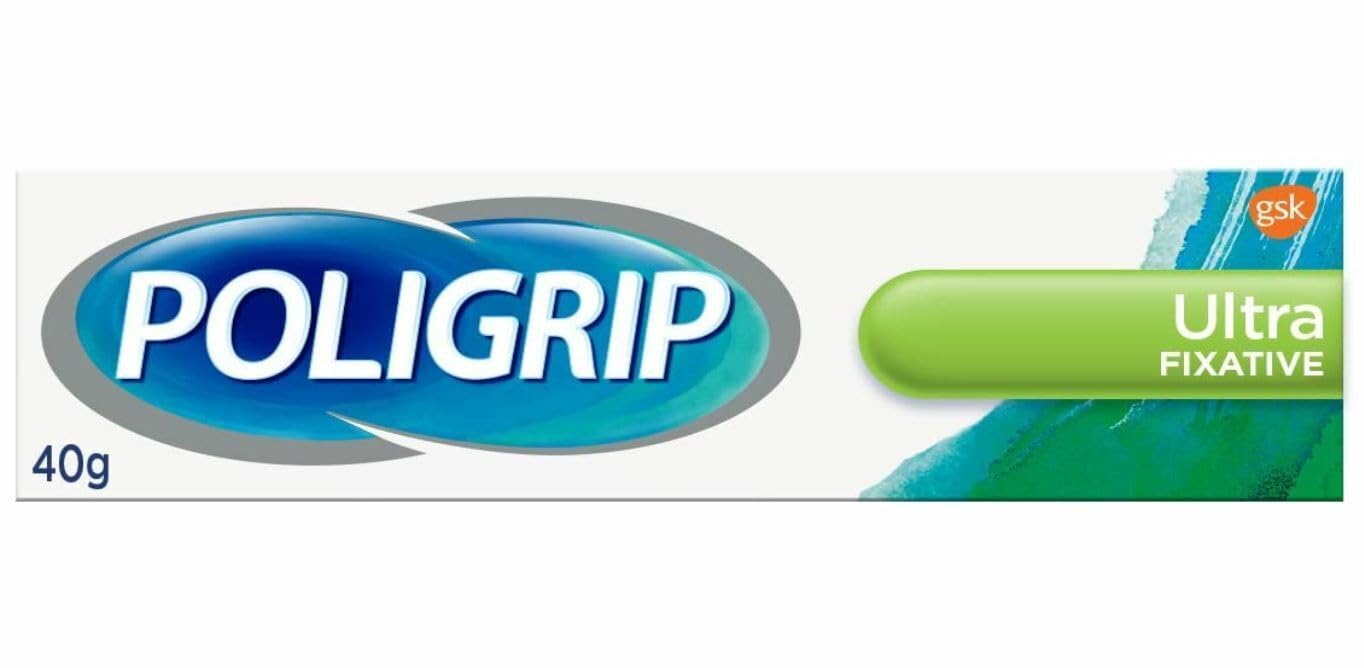 Poligrip Denture Fixative Cream Ultra 40g x 6 Packs by Poligrip