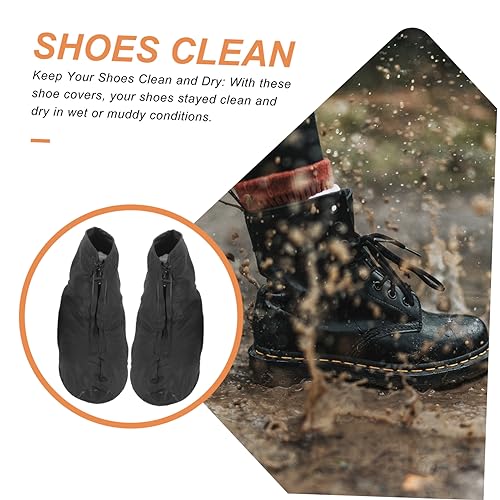 Cubrezapatos KOMBIUDA, 2 pares, para uso al aire libre, antideslizantes y protectores contra la lluvia, diseño ligero, talla única, para senderismo y días lluviosos miniatura 6