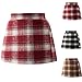 Girls Woolen Mini Skirt Vintage Plaid Cute A-Line High Waisted Classic Preppy Style Uniform School Skirts for 3-13 Years