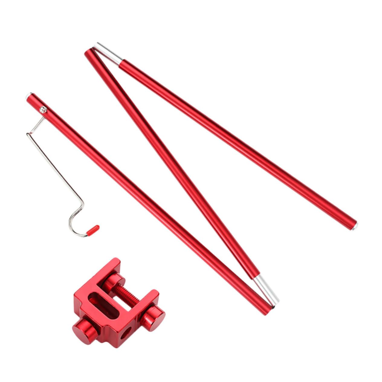 balacoo Strong Load-Bearing Camping Lantern Stand Aluminum Alloy Camping Lamp Pole Portable Picnic Light Pole Stable