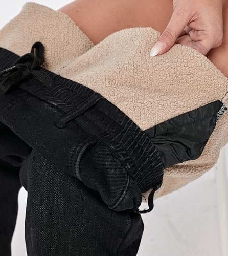 Yehopere Women's Sherpa Fleece Lined Jeans Winter Thermal Thick Cashmere Comfort Girlfriend Jean2