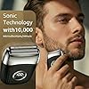 Electric Foil Shavers: Portable electric razor for Beard/Face Mini Electric Razor for Face - IPX7 Waterproof Cordless Razor with LED Display & Fast Charge - Micro-Comb Technology & Precision Blades for Travel & Home