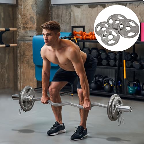 HOMCOM Set of 4 Weight Plate for 2 inch/5cm hole Dumbbell Handle Bar 15kg Dumbbell Plates Barbell Weight 2 x 5kg, 2 x 2.5kg - Image 3