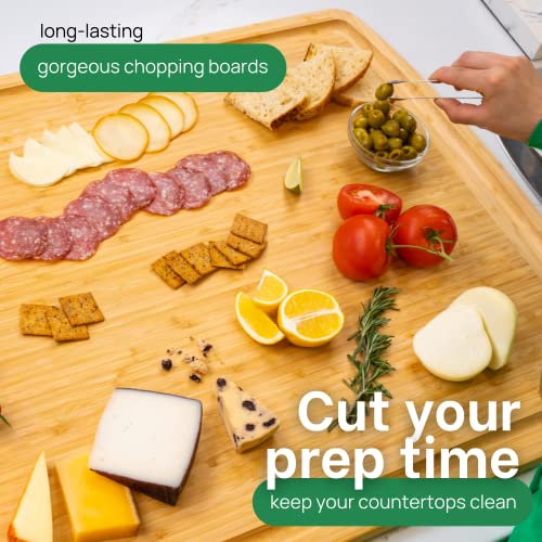 Image of 4XL Bamboo Butcher Block Cutting Board - Extra Large Cutting Boards for Kitchen 36 x 24 - Wood Countertop 24 x 36 Cutting Board - Single Tone