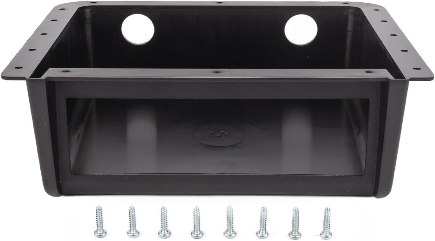 NuIth Universal Car Under Dash/Top Mount Single DIN Radio Install Enclosure