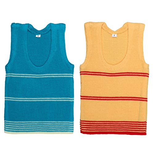 superminis Baby Boys and Baby Girls Woollen Regular Fit Vest, Pack of 2
