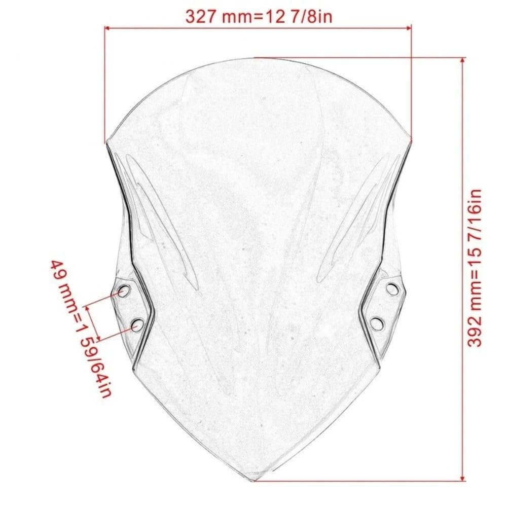 Dla Kawasaki Ninja 400 250 2018-2023 Owiewki Do Motocykli Szyba Motocyklowa(Light Smoke)