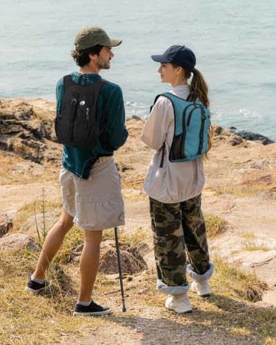 Mochila Plegable de Senderismo Azul 15L Ligera miniatura 6