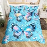 Photo Gallery homewish set di biancheria da letto singolo con farfalle per ragazze e bambini, stile rustico, con copripiumino a tema romantico, stampa floreale, decorazione per casa colonica Photo Gallery homewish set di biancheria da letto singolo con farfalle per ragazze e bambini, stile rustico, con copripiumino a tema romantico, stampa floreale, decorazione per casa colonica