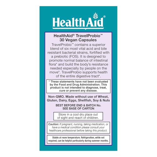 HealthAid TravelProbio Saccharomyces Boulardii Capsules