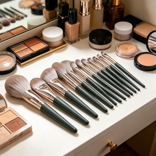 Brochas de maquillaje profesionales | Kit de herramientas de cosméticos - Kit de brochas de maquillaje - para mujeres práctica rutinaria diaria viajes salón hogar