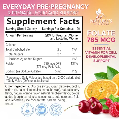 Nature's Nutrition Folic Acid Gummies