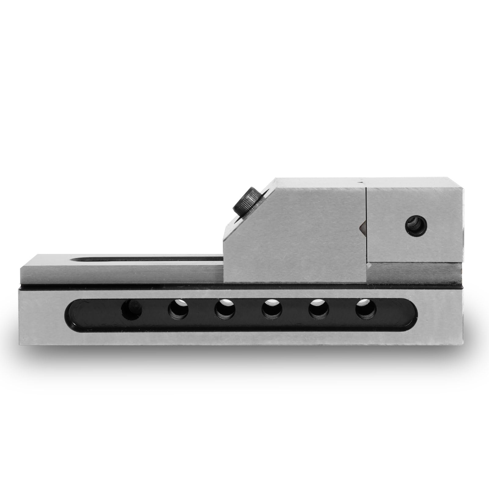 EBERTH Etau de précision à basse tension, largeur des mors 50mm, force de serrage maximale 65mm, hauteur des mors 25mm, en acier robuste, professionnel, pour divers travaux, étau d'atelier