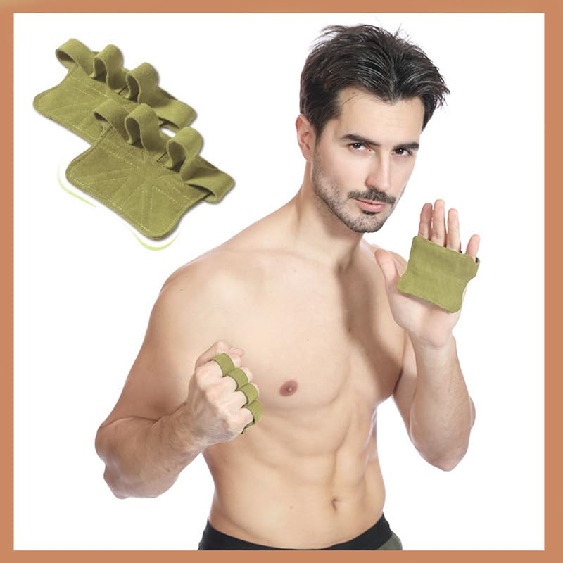 Ximimark 2 Set Non-Slip Leather Weightlifting Gloves with Palm Protection for Pull Ups and Workouts