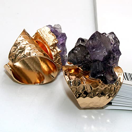 Bague de déclaration améthyste violette le cadeau idéal pour femme - 5