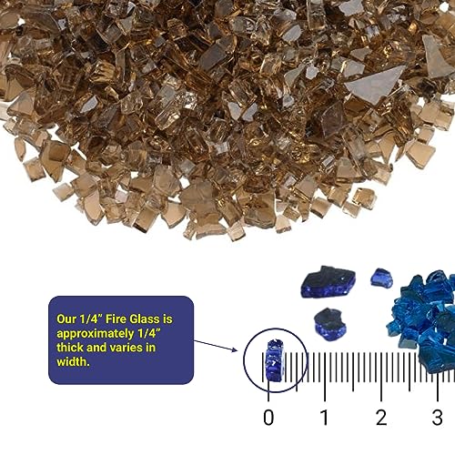 Image of American Fireglass 10-Pound Fire Glass with Fireplace Glass and Fire Pit Glass, 1 /4-Inch, Copper