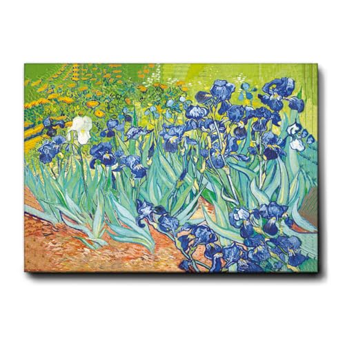 Toile Van Gogh Iris Giallobus grand format 140x100 cm pour décoration murale maison