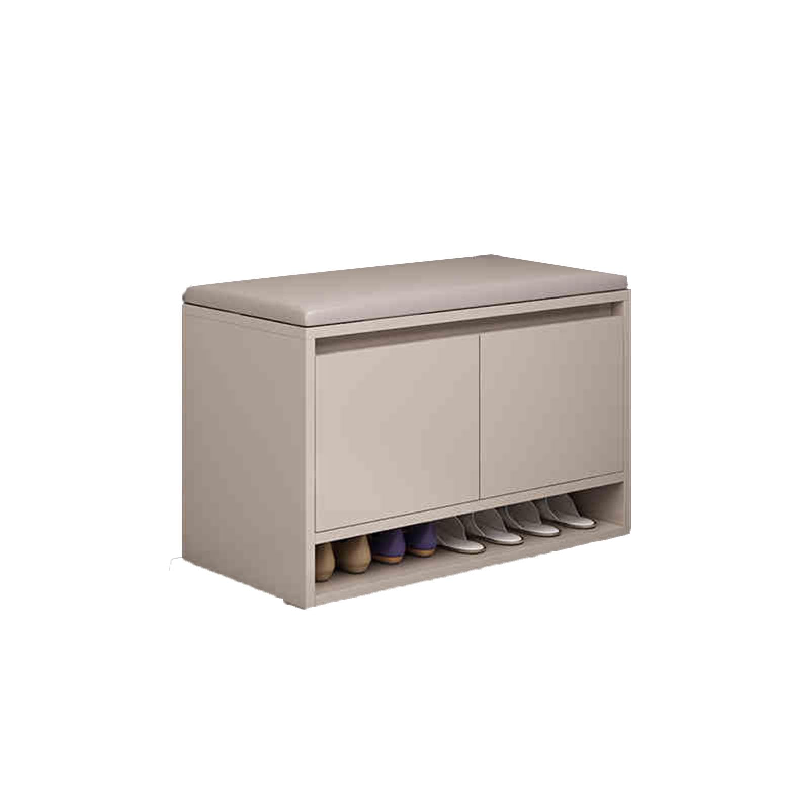 Meuble de rangement pour entrée et chaussures en bois avec assise douce intégrée