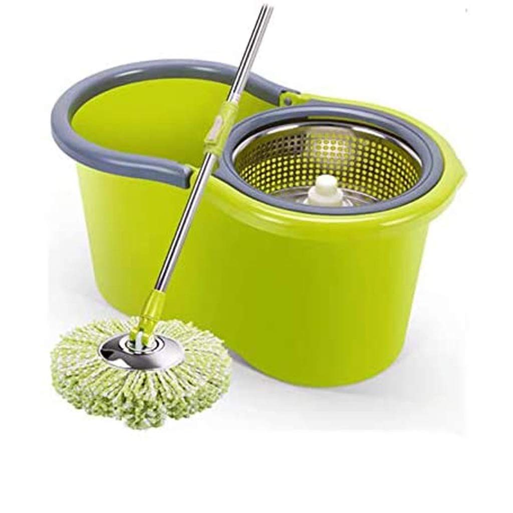 Seau rotatif en acier inoxydable pour laver sans se baisser ni se salir