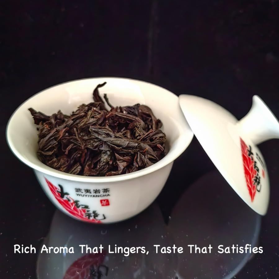 Xiangsou Dahongpao Oolong Tea,Wuyi Rock-Essence Tea,Wuyi Mountain Zhengyan Core Producing Area,Mellow Rock Rhyme,Rich Aroma Style,12bags/96g/3.39oz,Time-Honored Chinese Oolong Tea,Chinese Tea Gift
