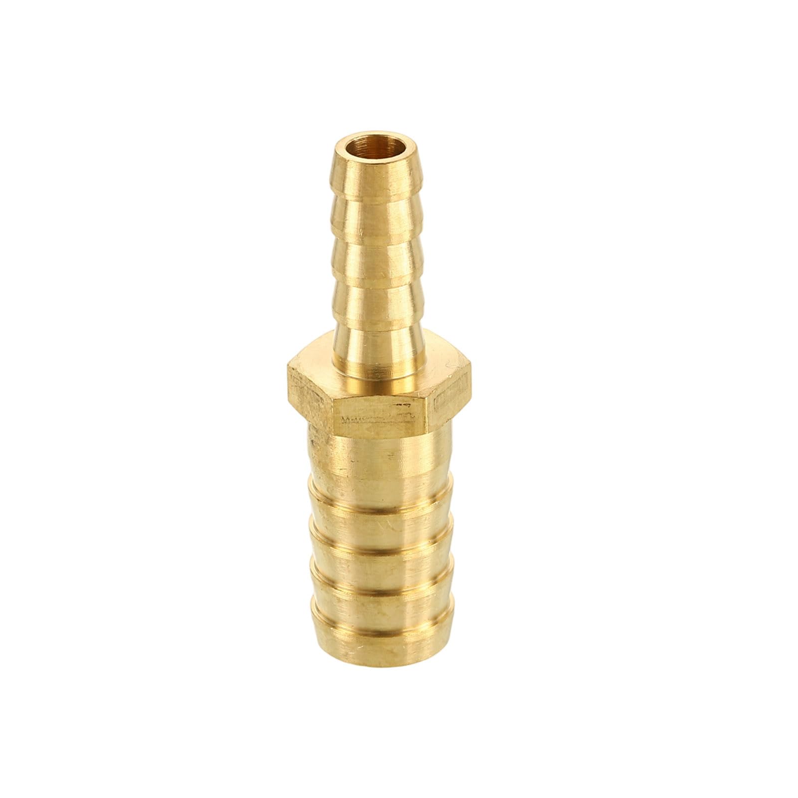 sourcing map 1pcs 5/16" to 1/2" Brass Hose Barb Fitting Metals Splicer Mender for 3D Printing, Air Compressor, CNC Machine, Dies