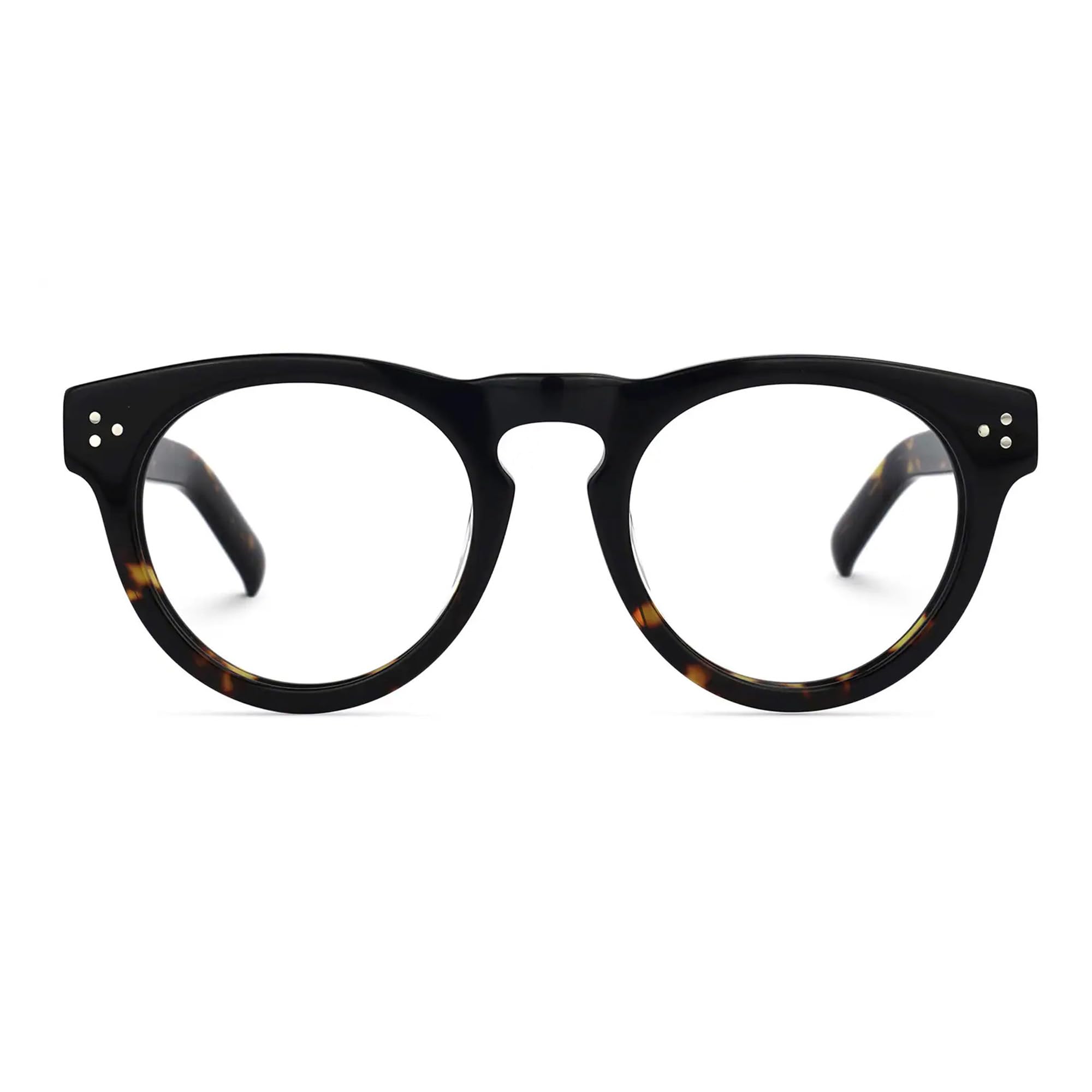 Zeelool Retro Round Glasses Frame for Women Men Eyeglasses Frame with Non-prescrition Clear Lens Malloy VFP0273