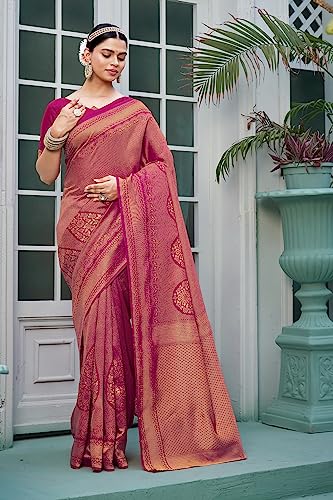 Image of Glory Sarees Women's Banarasi Silk Saree With Blouse Piece (Premium Silk107 Parent)