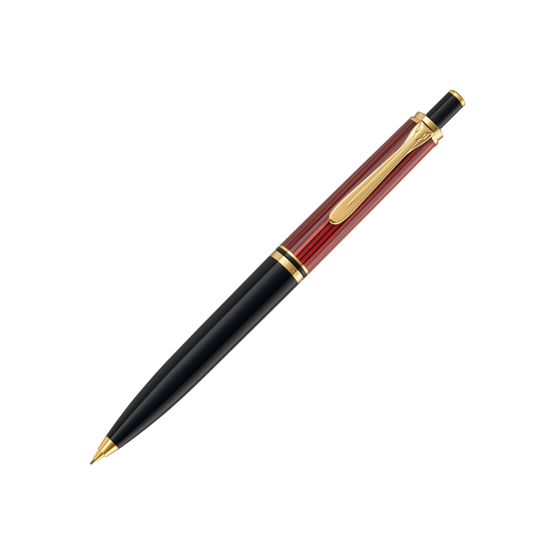 Pelikan Bleistift Souverän 400, Schwarz-Rot, hochwertiger Druckbleistift im Geschenk-Etui, 905000