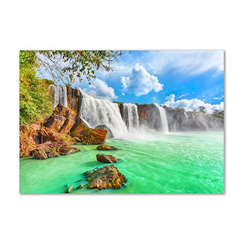 Fond de hotte paysage de cascade verte pour sublimer votre espace cuisine