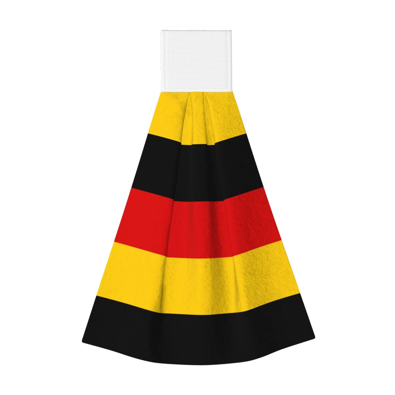 DUWAA German Flag Print Hanging Hand Towel Quick Dry Bathroom Towel Soft Kitchen Towel