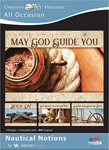 Warner Press Nautical Notions - All Occasion Greeting Cards - KJV Scripture (Box of 12)