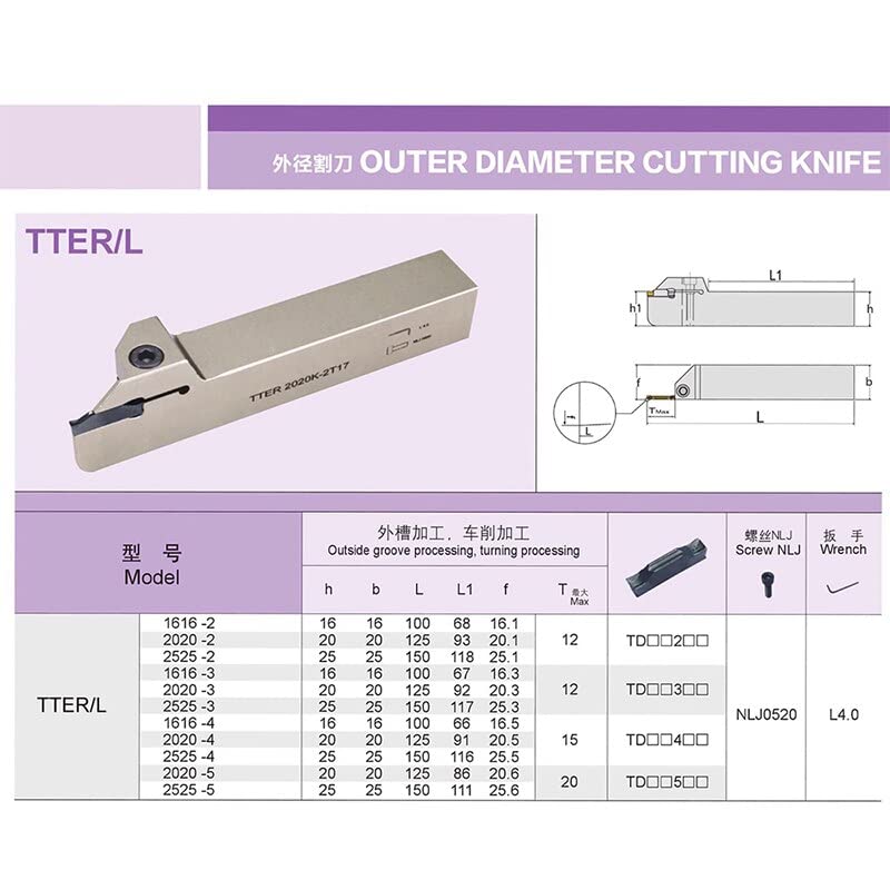 Soporte de herramienta de torneado lathe TTER1616H-3 miniatura 6