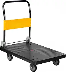 Carrinho De Carga Multiuso Plataforma Aba Dobrável Capacidade 150kg Tcp-150 The Black Tools Cor Preto