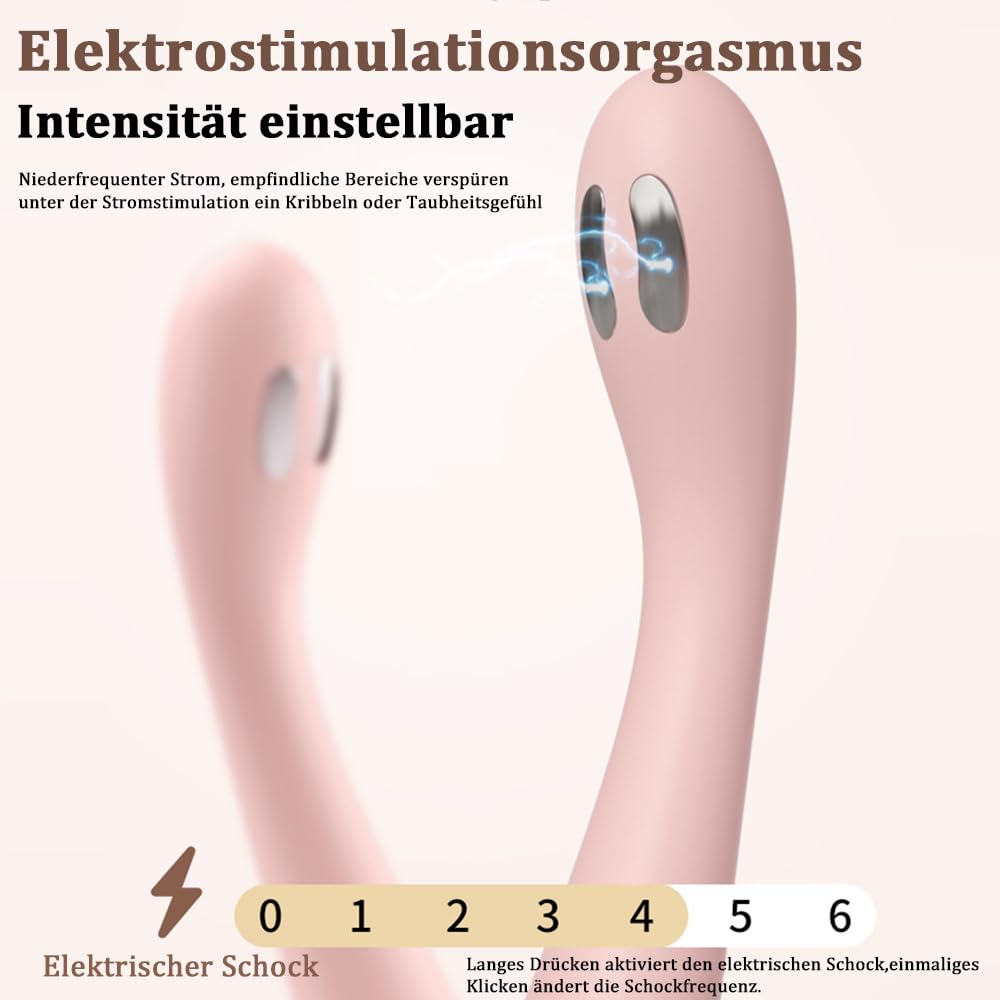Neu Elektro Shock Massagestab Hochfrequenz G-Punkt Vibratoren Klitoris Vibrator SM Elektrostimulation Foltergerät Klitorisstimulation für Sie mit 10 Vibrationsmodi＆Elektroschock Sexspielzeug für Frau