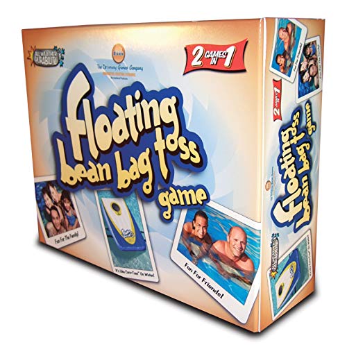 Drive Way Games Floating Cornhole Set. Inflatable Corn-Toss Board & Floating Bean Bags for Pool, Lake, Water