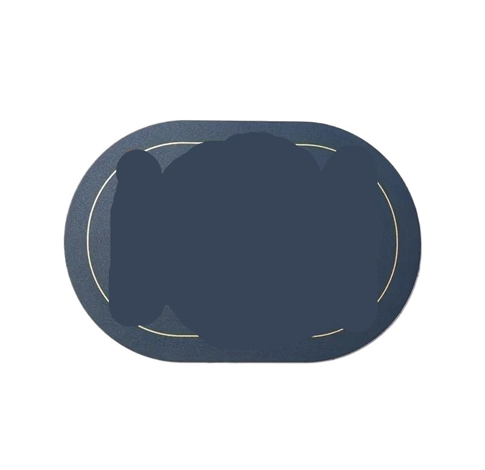Napperons de Table en Cuir à Blocage Couleur, lavables for Salle Manger, imperméables, 1/4/6 pièces(Blue,6PCS 45x30CM)