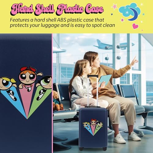 FUL The Powerpuff Girls 22.5 Inch Carry On Luggage, Hardshell Rolling Suitcase with Spinner Wheels, Blue4