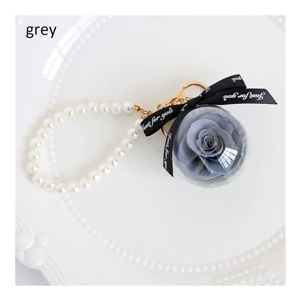 Storage Shelves 20/10Pcs Creative Wedding Souvenirs Gift Lot Keychain Pearl Bracelet Hanging Eternal Rose Present Dried Flower CWCUICAN (Color : Grey, Size : 10Pcs)