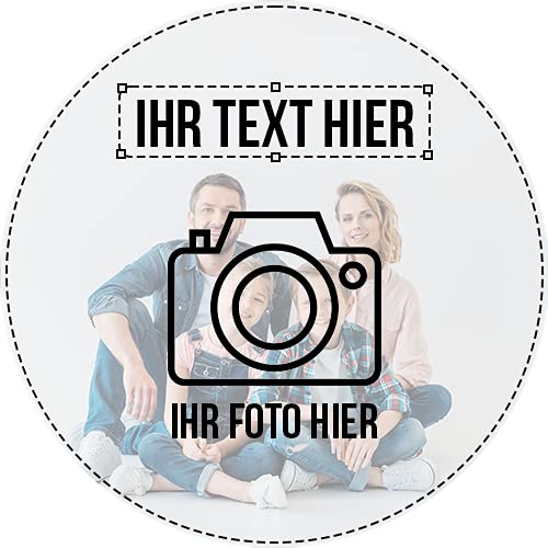 PREMIUM Tortenaufleger aus Fondantpapier gestalten mit Foto & Text // Hochzeit - Geburtstag - Taufe - Kommunion (Ø20cm) Cover