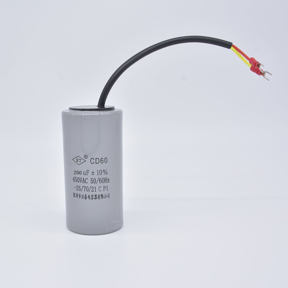 CD60 200uF Motor Start Capacitor AC 450V/300V/250V 50/60Hz 2 Wire