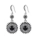 Women Boho Drop Dangle Earrings, Bohemia National Wind Restoring Ancient Ways Sunflower Hoop Earrings