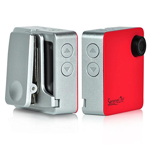 Image of SereneLife Clip-on Wearable Camera 1080p Full HD with Built-in Wi-Fi, Ideal for Classroom to Record the Lecture, Sports, Jogging, Cycling, Hiking, Fishing, and Camping. (SLBCM18RD)