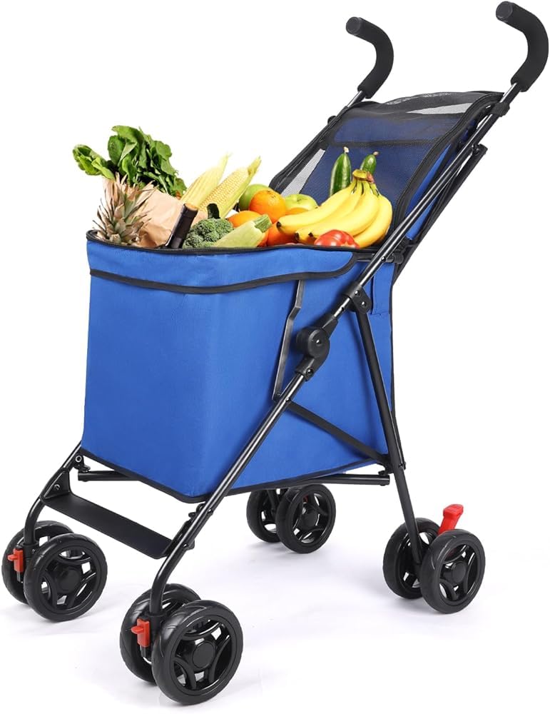 Heavy Du Folding n Cart Design Brevettato 27,2 kg Capaci Perfetto per Outdoor Campeggio Shopping Sport Giardino Colore Blu